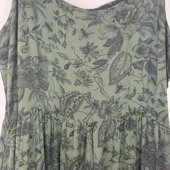 Disturbia Meadow Flowers Floral Print Tiered Midi Dress - Picture 5 of 8